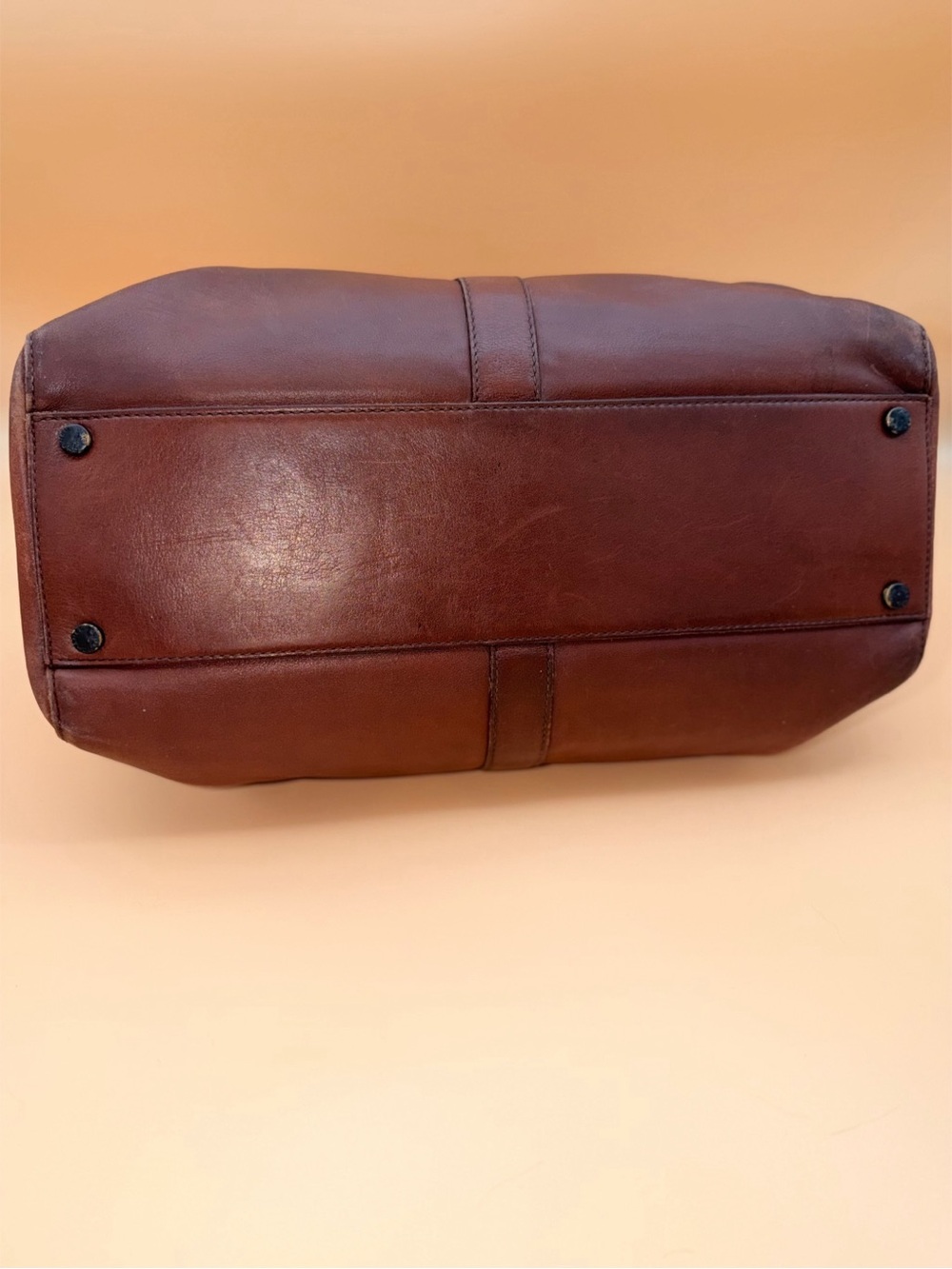 Vintage Chanel Classic Brown Leather Weekender Bag with Top Handles - Picture 6 of 11